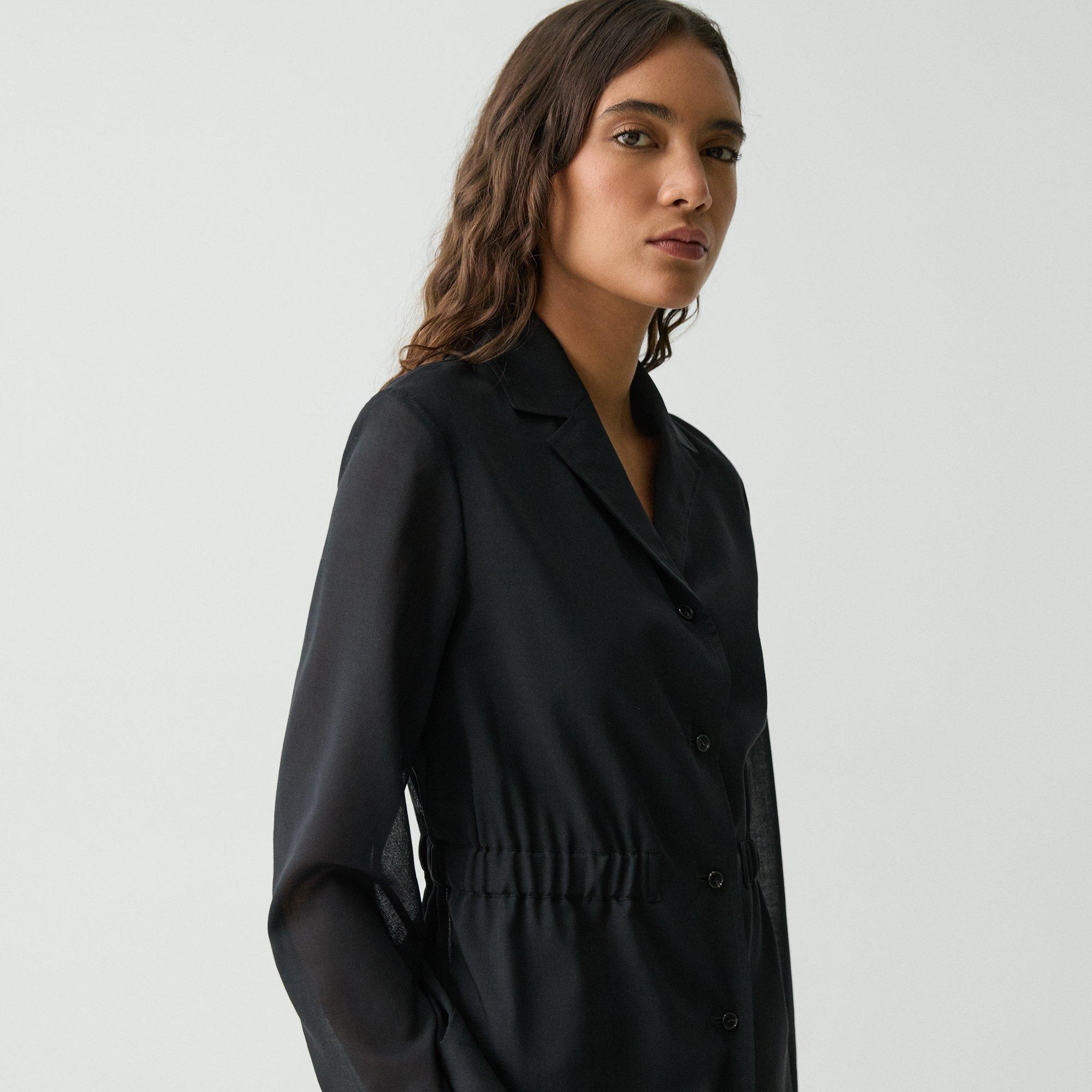 Cinch Waist Jacket in Wool-Poly - 5