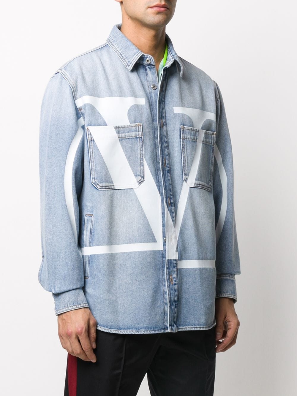 oversized VLOGO denim shirt - 3