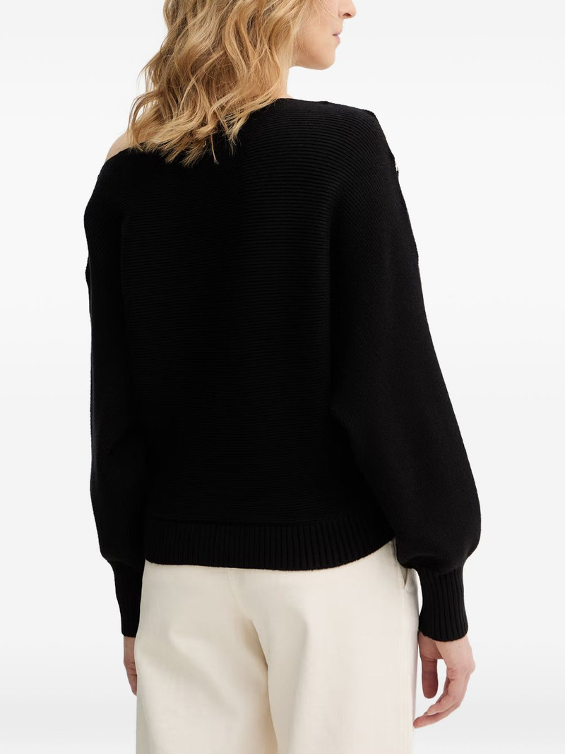 off-the-shoulder button-detail sweater 3