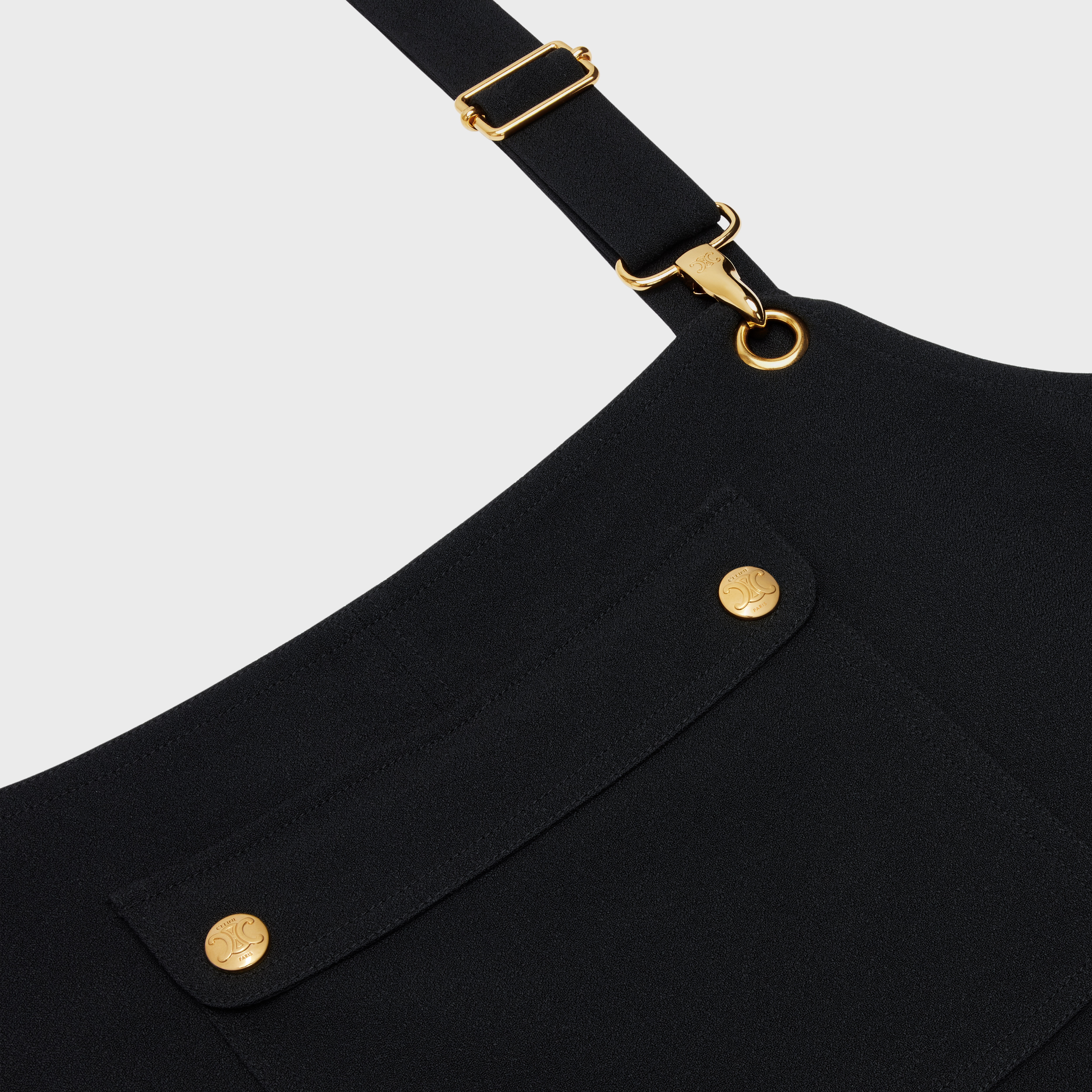 workwear dress in viscose sablé - 3