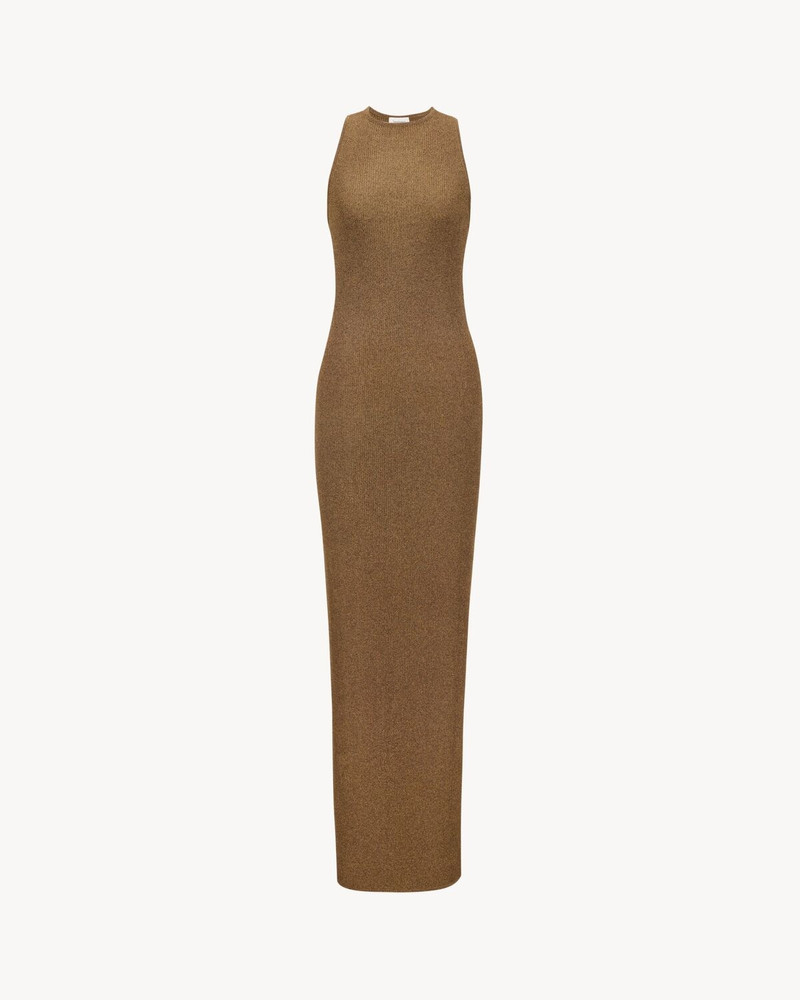 RACERBACK DRESS IN LAMÉ RIB KNIT - 1
