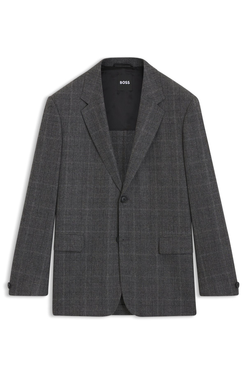 CHECKED RELAXED-FIT JACKET IN STRETCH WOOL 1