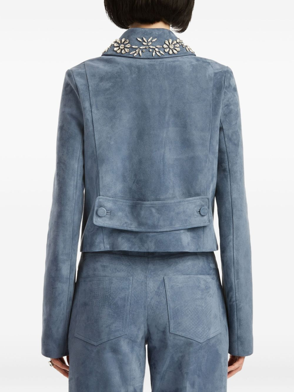 crystal-embroidered jacket - 5