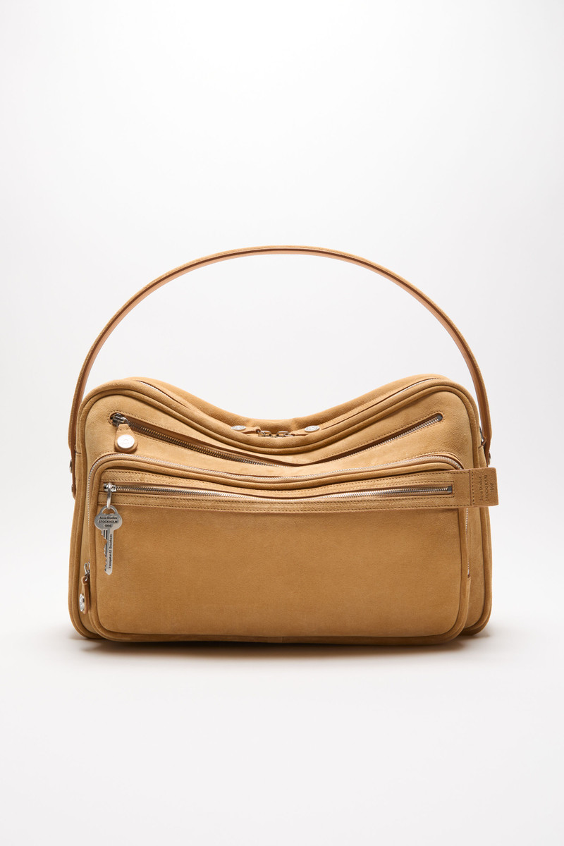 Camero Camera Suede Shoulder Bag - Sesame beige 6