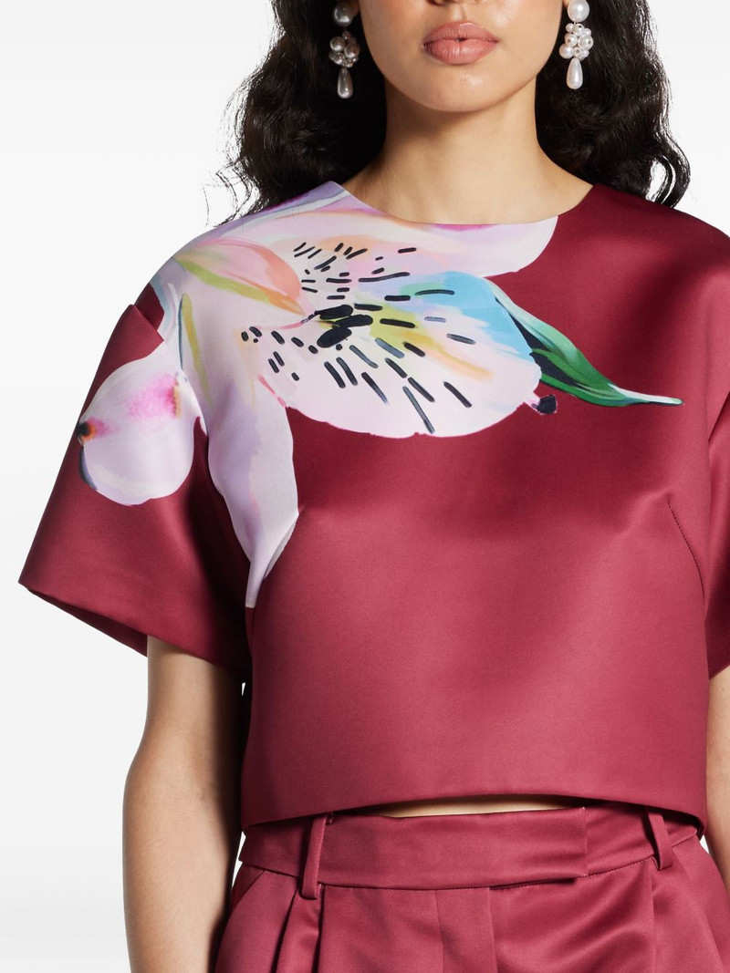 Indie floral-print short-sleeve blouse 5