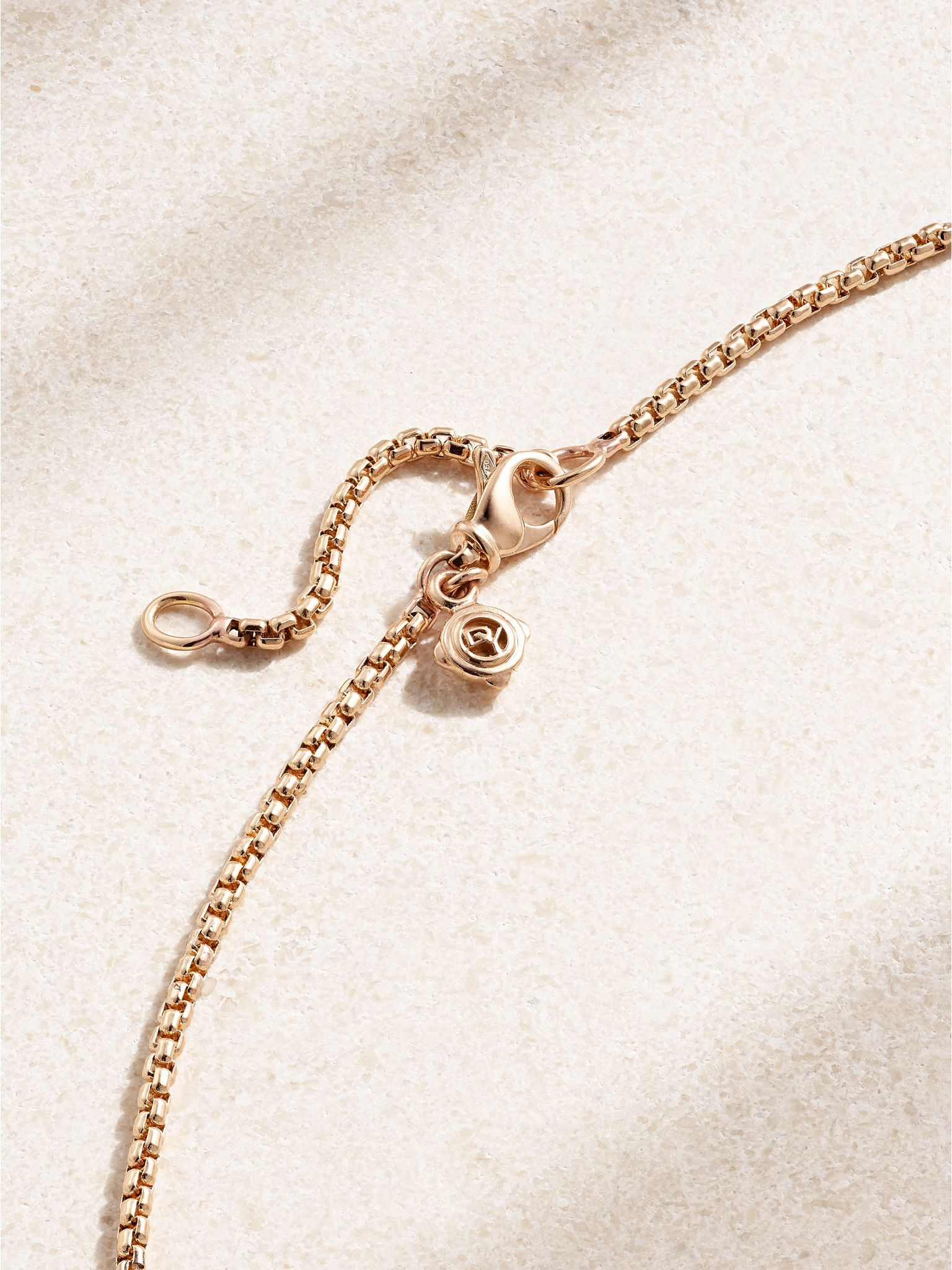 Châtelaine® 18-karat rose gold, morganite and diamond necklace Gold - 3