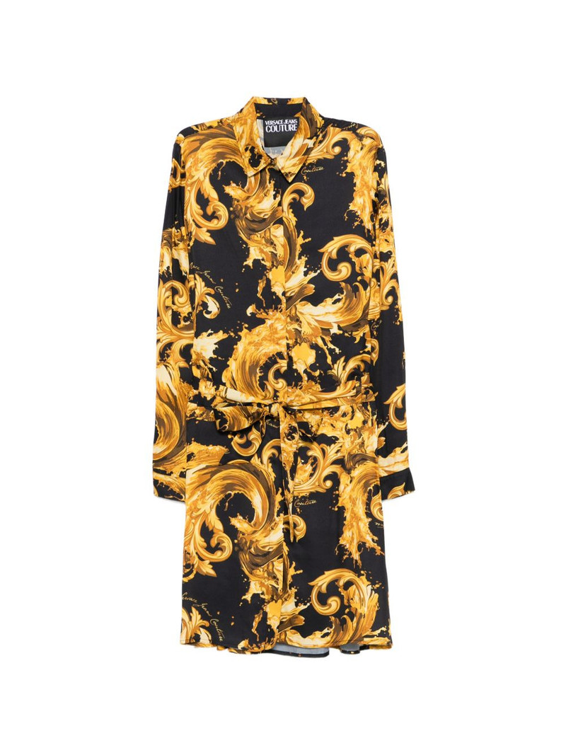 belted printed mini dress 1