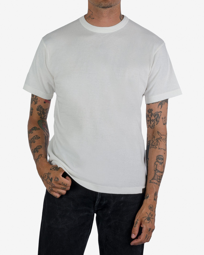 Iron Heart IHT-1610L-WHT 6.5oz Loopwheel Crew Neck T-Shirt with longer body - White outlook