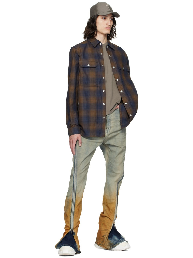 Rick Owens DRKSHDW Blue & Orange Bolan Banana Jeans outlook