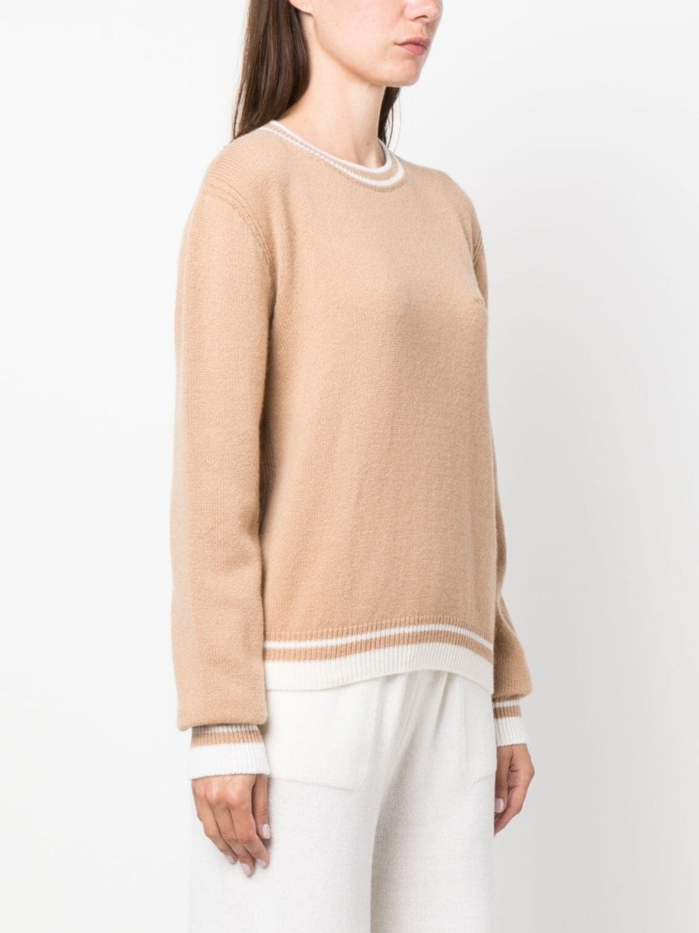 logo-embroidered round-neck jumper - 3