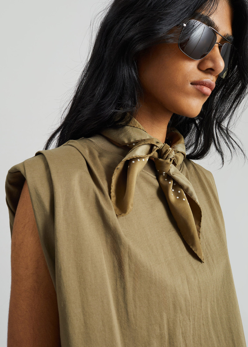 Alvor Padded Balloon Top - Olive 4