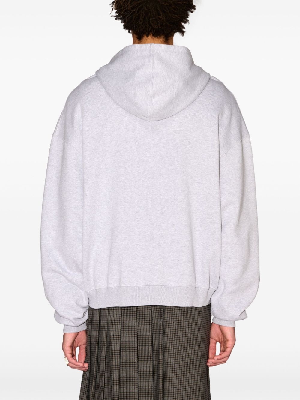 logo-patch zip-up hoodie - 5