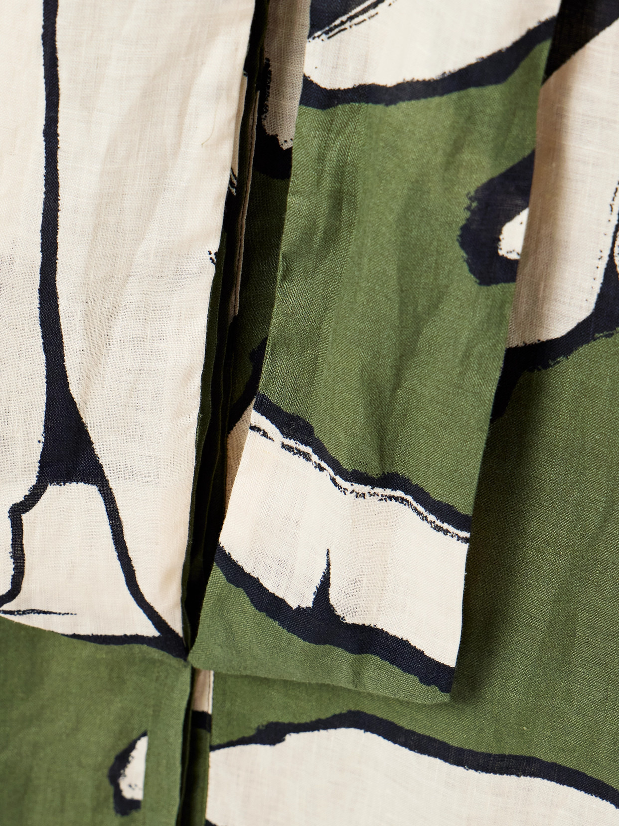 Weaving Weves Belted Printed Linen Maxi Dress - 4
