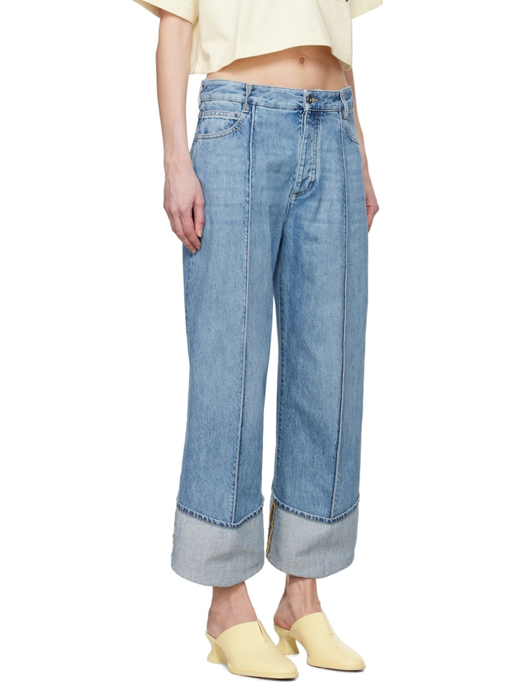 Blue Curved Jeans - 2