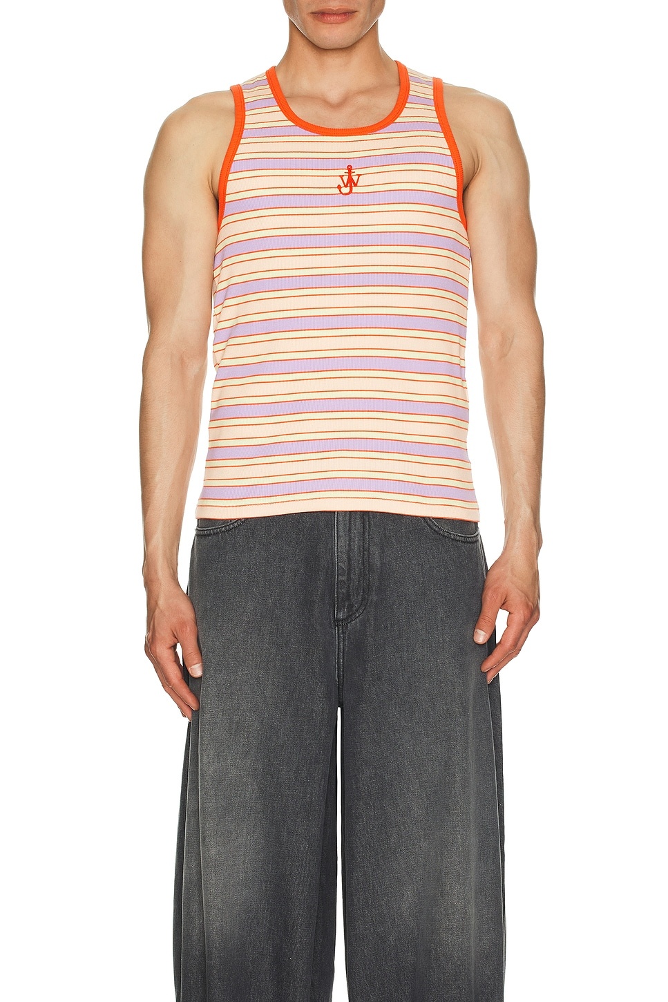 Striped Contrast Trim Vest - 4