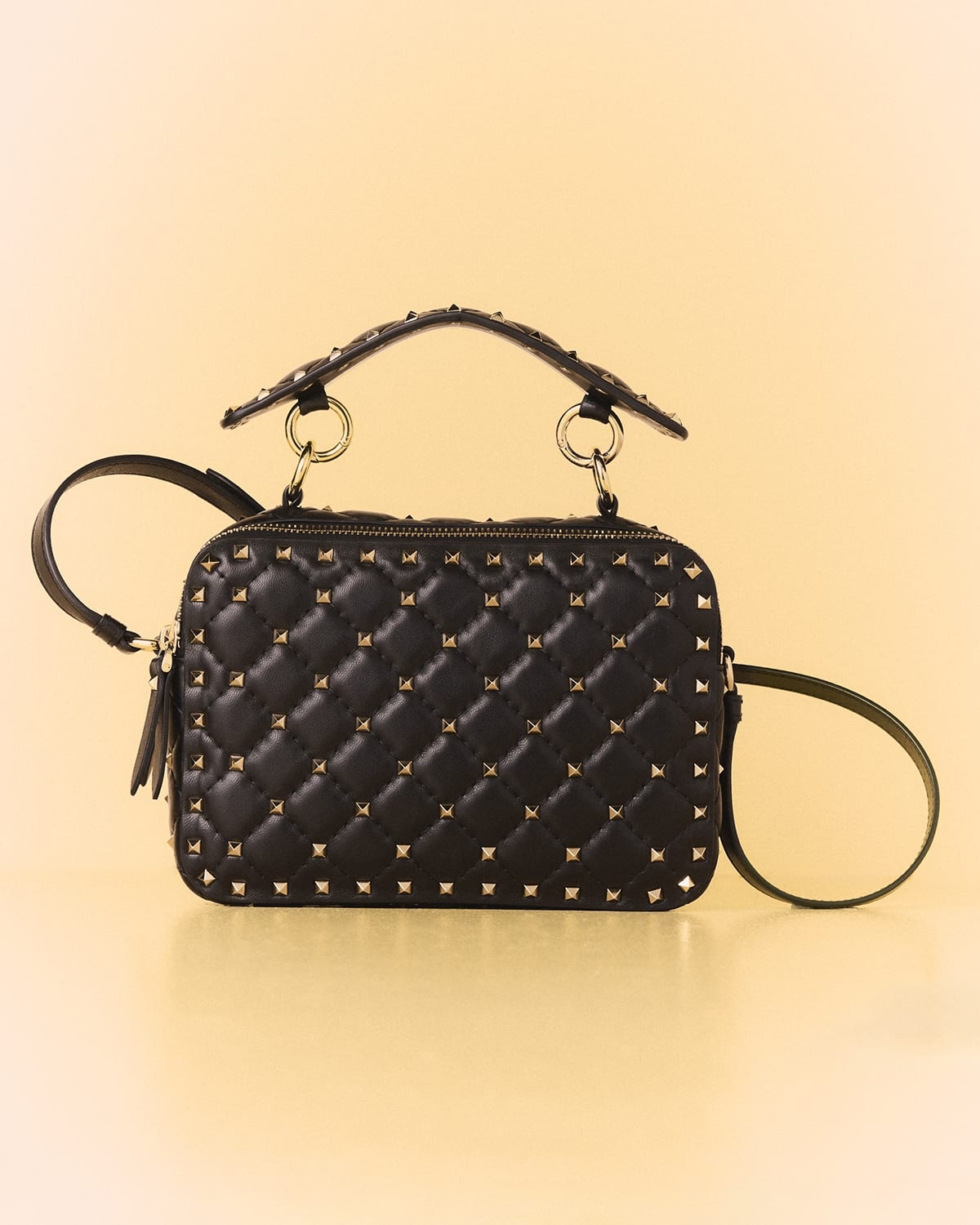 Valentino★素敵！Rockstud double zip crossbody bag VALENTINO - Rockstud Double Zip Leather Crossbody Bag – The