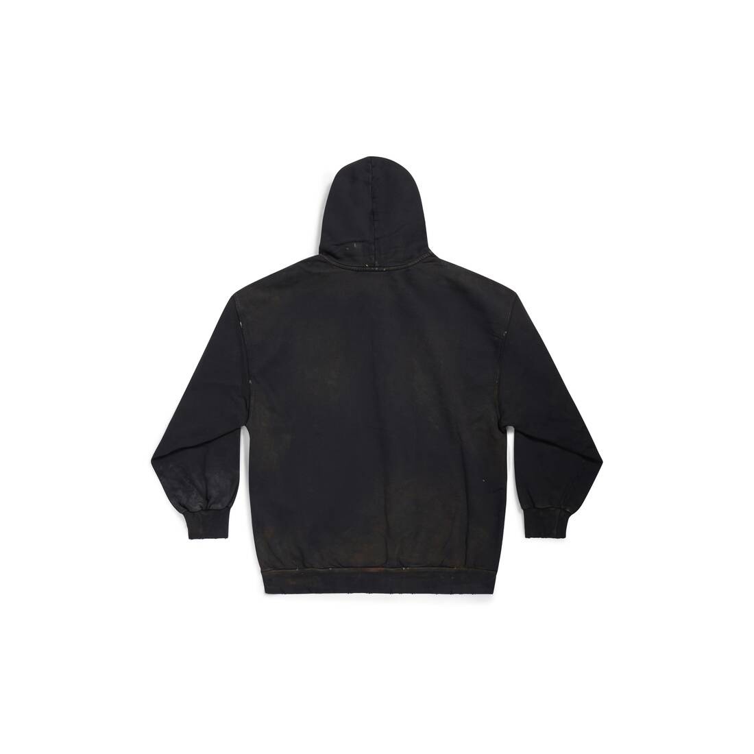 Balenciaga Paris Zip-up Hoodie Small Fit in Black Faded - 2