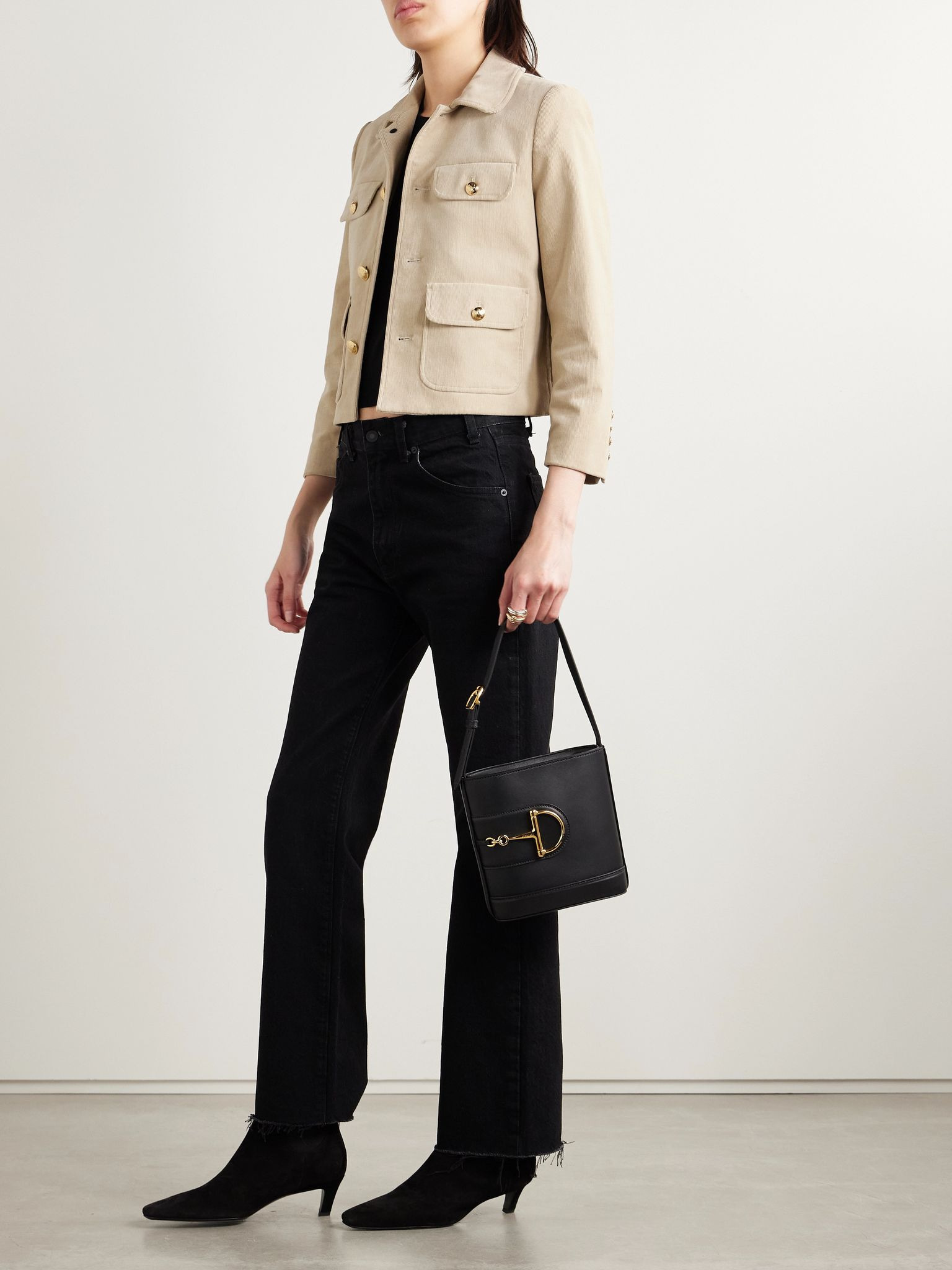 Chamonix cropped cotton-blend corduroy jacket Sand - 2