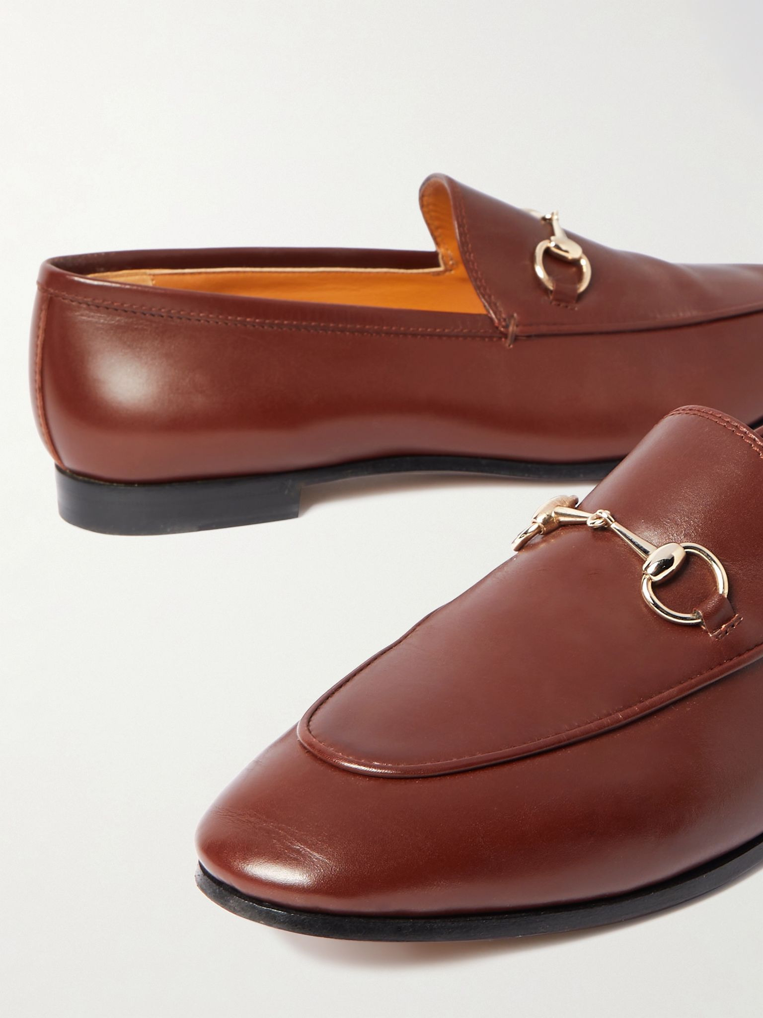 Jordaan horsebit-detailed leather loafers Brown - 4