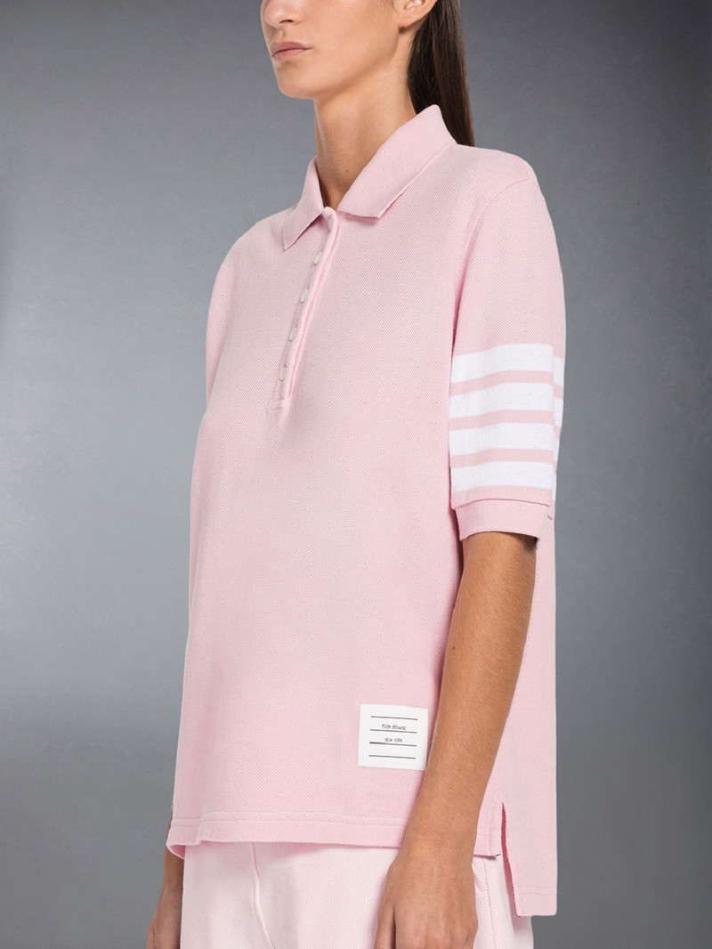 Thom Browne Classic Pique 4-Bar Short Sleeve Polo outlook