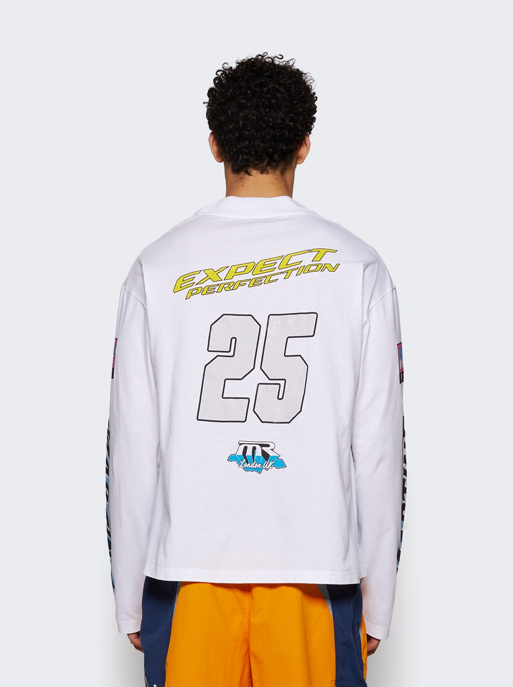 Funnel Neck Long Sleeve Tee White - 4