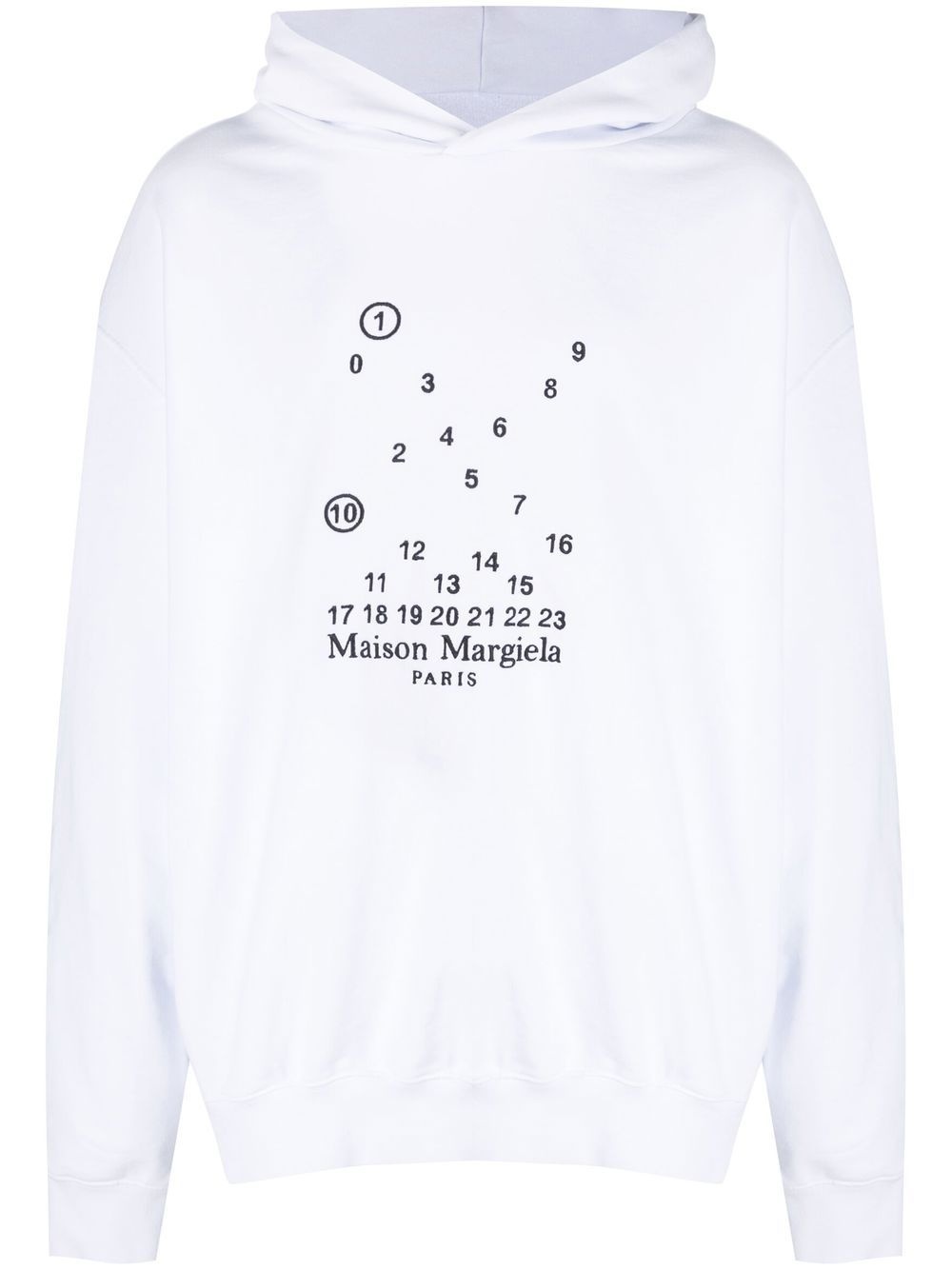 logo-print cotton hoodie - 1