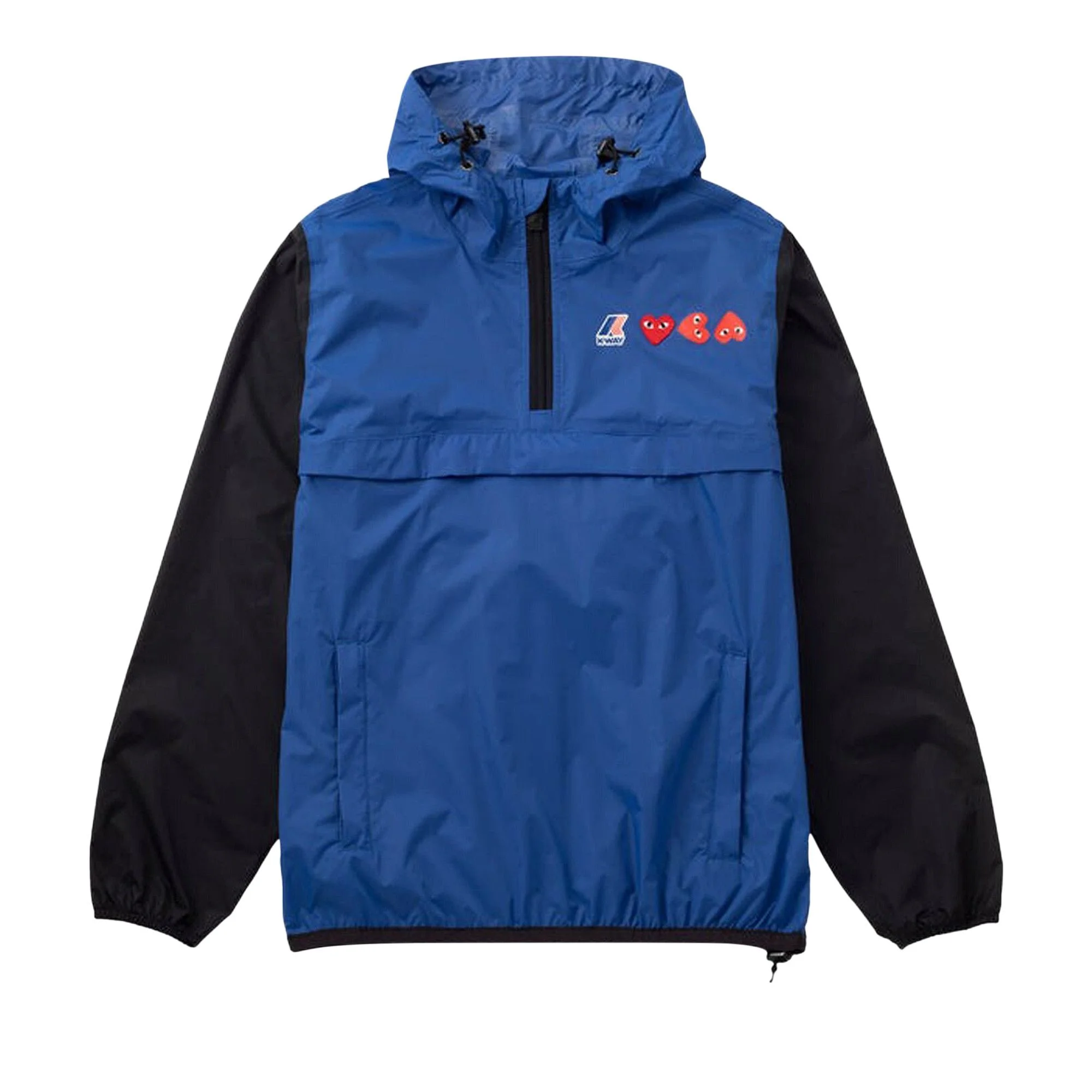 Comme des Garçons PLAY x K-Way Half Zip Hoodie 'Blue' - 1