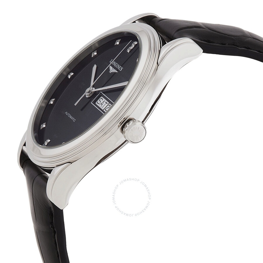 Longines Flagship Automatic Diamond Black Dial Men's Watch L48994572 - 2
