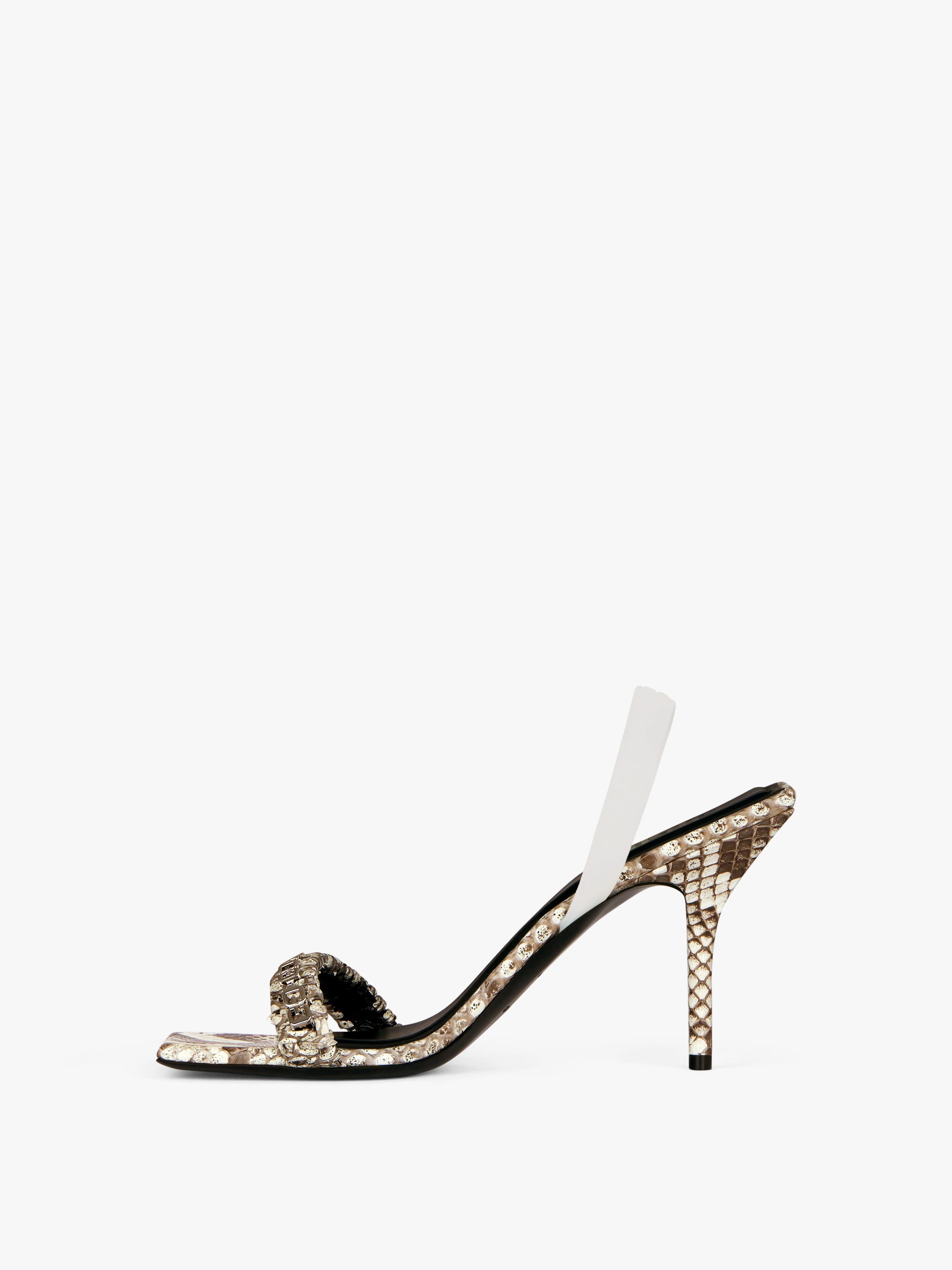G WOVEN SANDALS IN PYTHON - 3