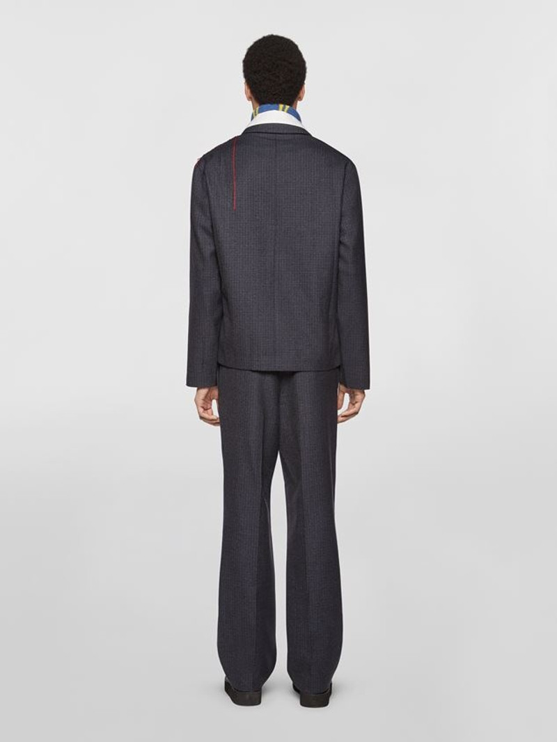 SINGLE-BREASTED WOOL JACKET WITH HOUNDSTOOTH CHECK PATTERN 3