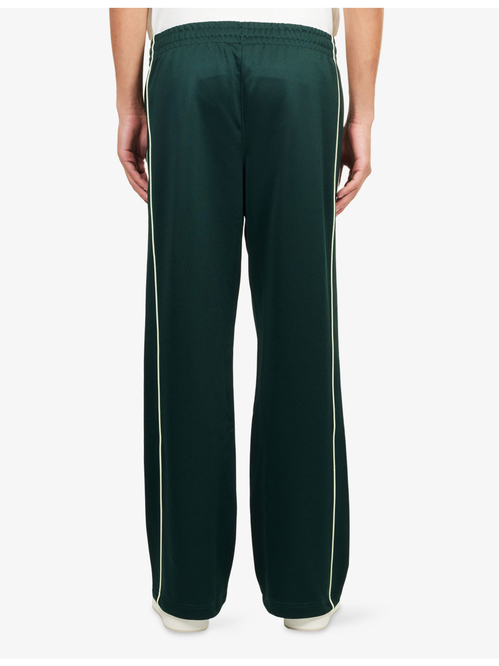Side-Stripe Loose-Fit Fleece Cotton-Blend Jogging Bottoms - 4