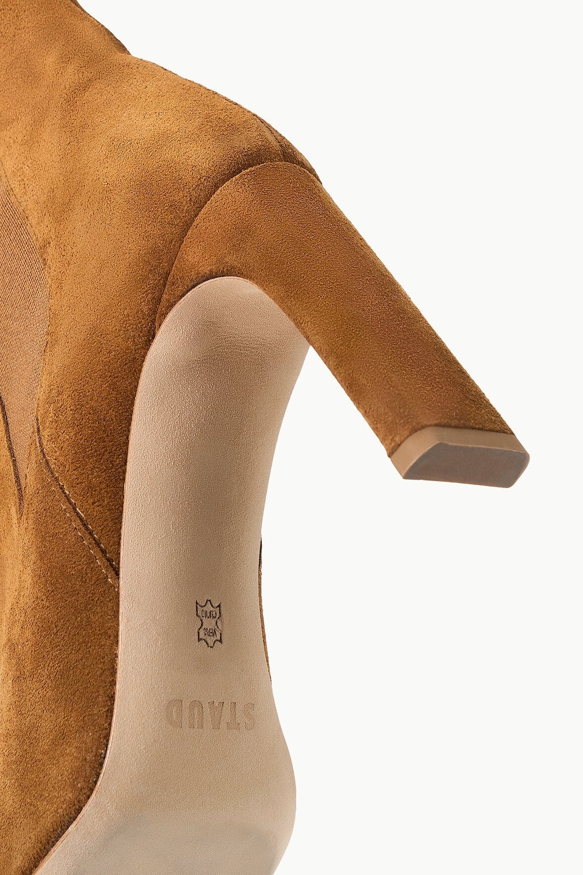 STAUD WALLY HIGH HEEL ANKLE BOOT TAN - 5