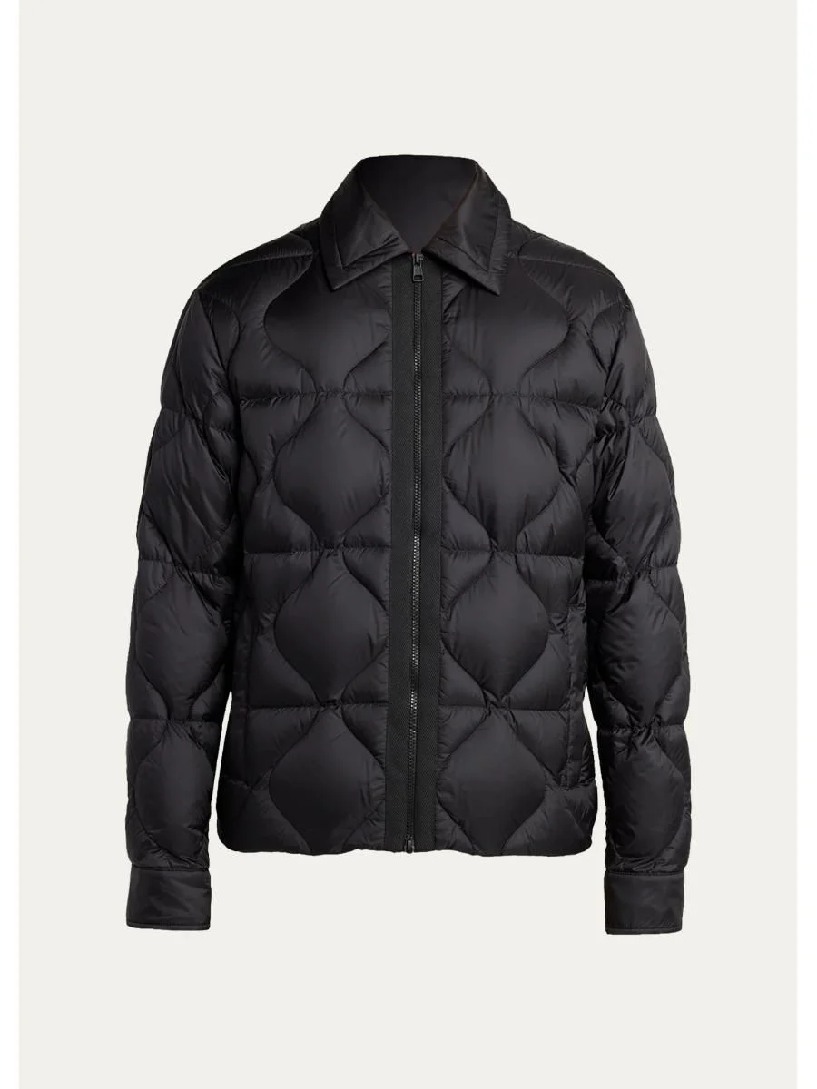 Men's Ashmere Short Down Shirt Jacket - 1