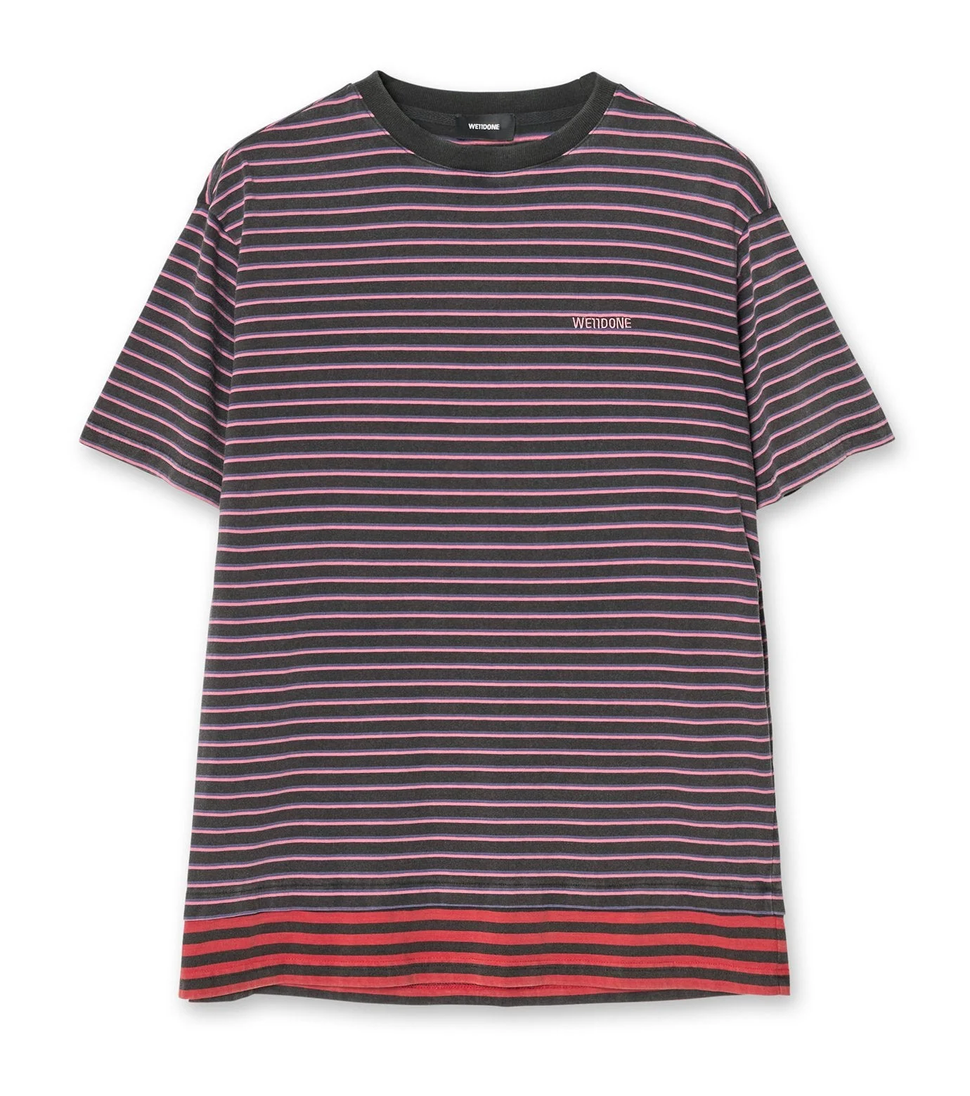PINK STRIPE LAYERED T-SHIRT - 1
