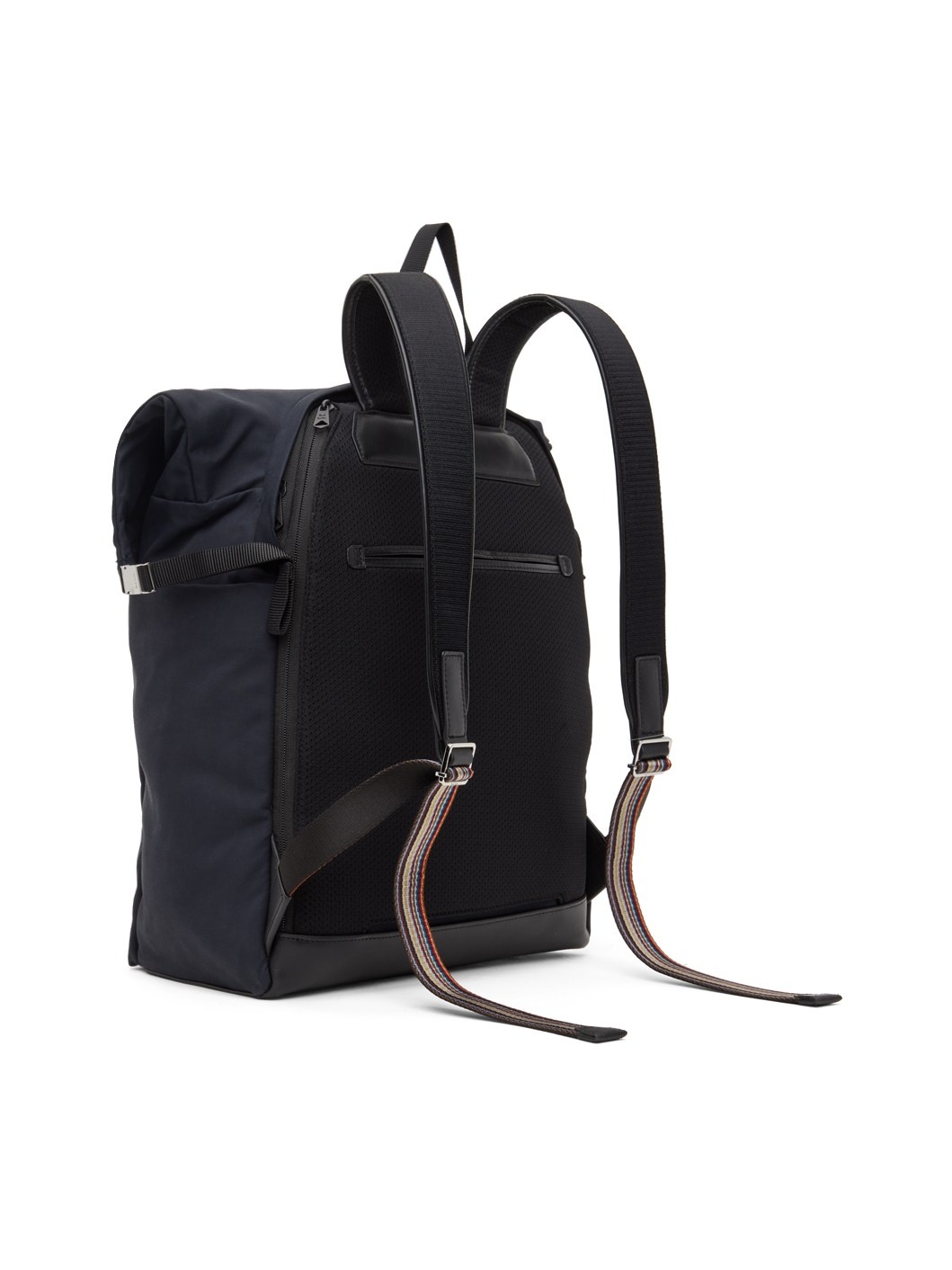 Navy Cotton-Blend Canvas Backpack - 3