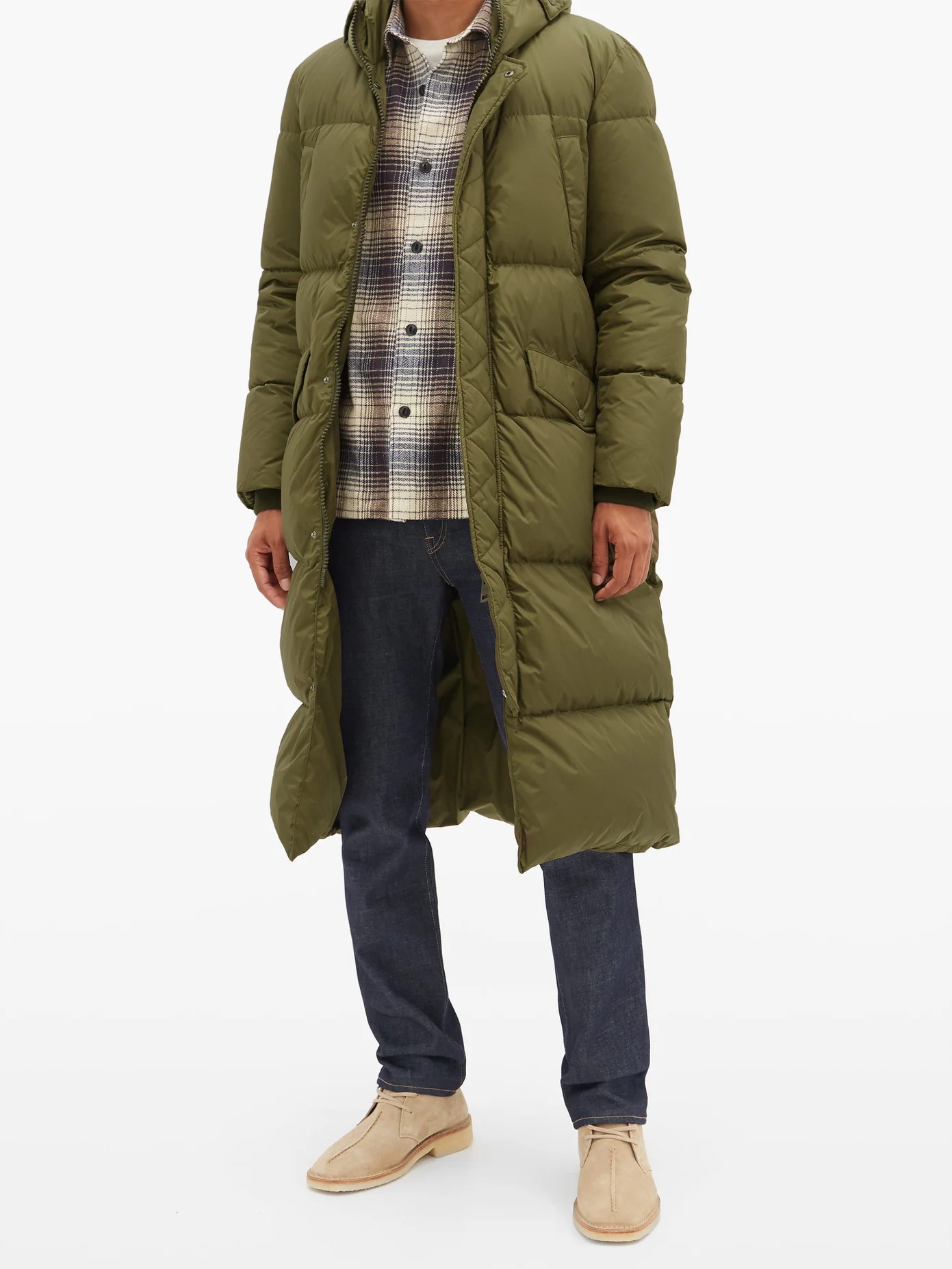 Hooded down-quilted coat - 2