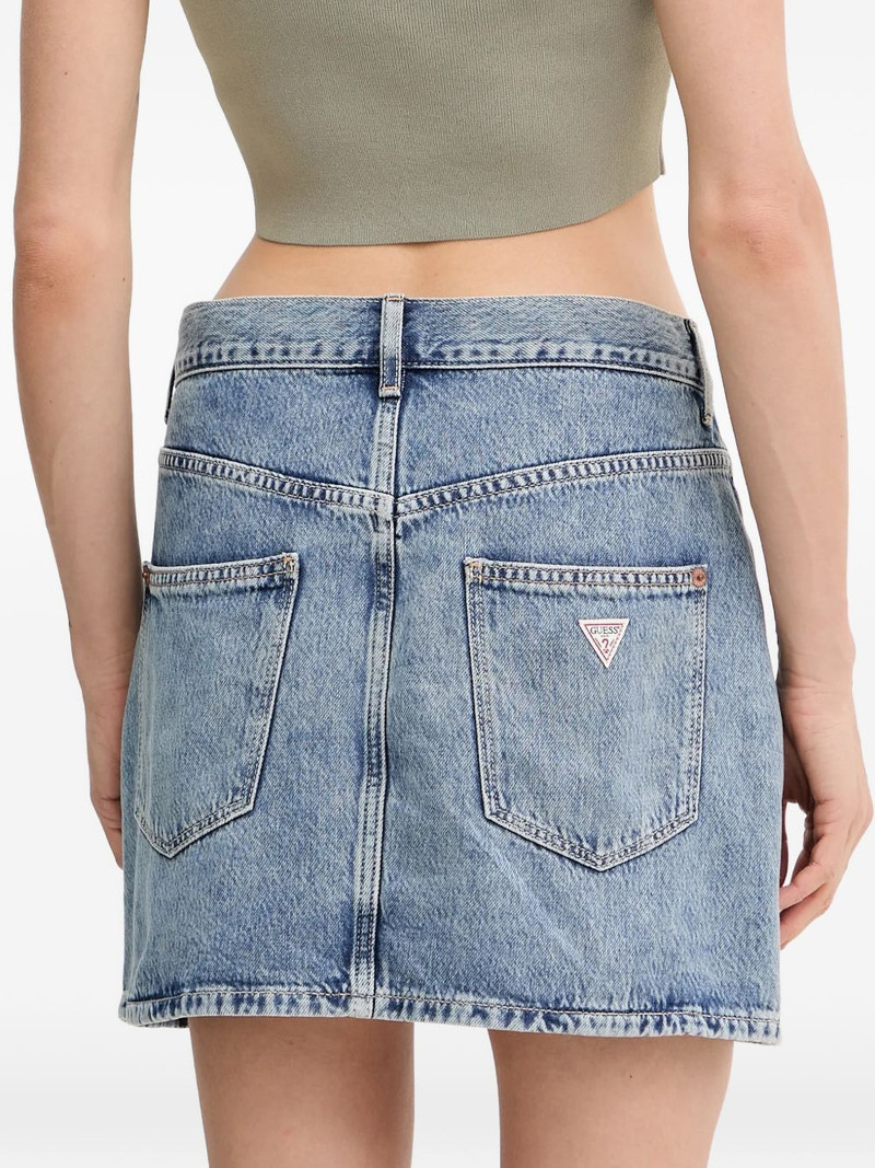 logo-patch denim skirt 3