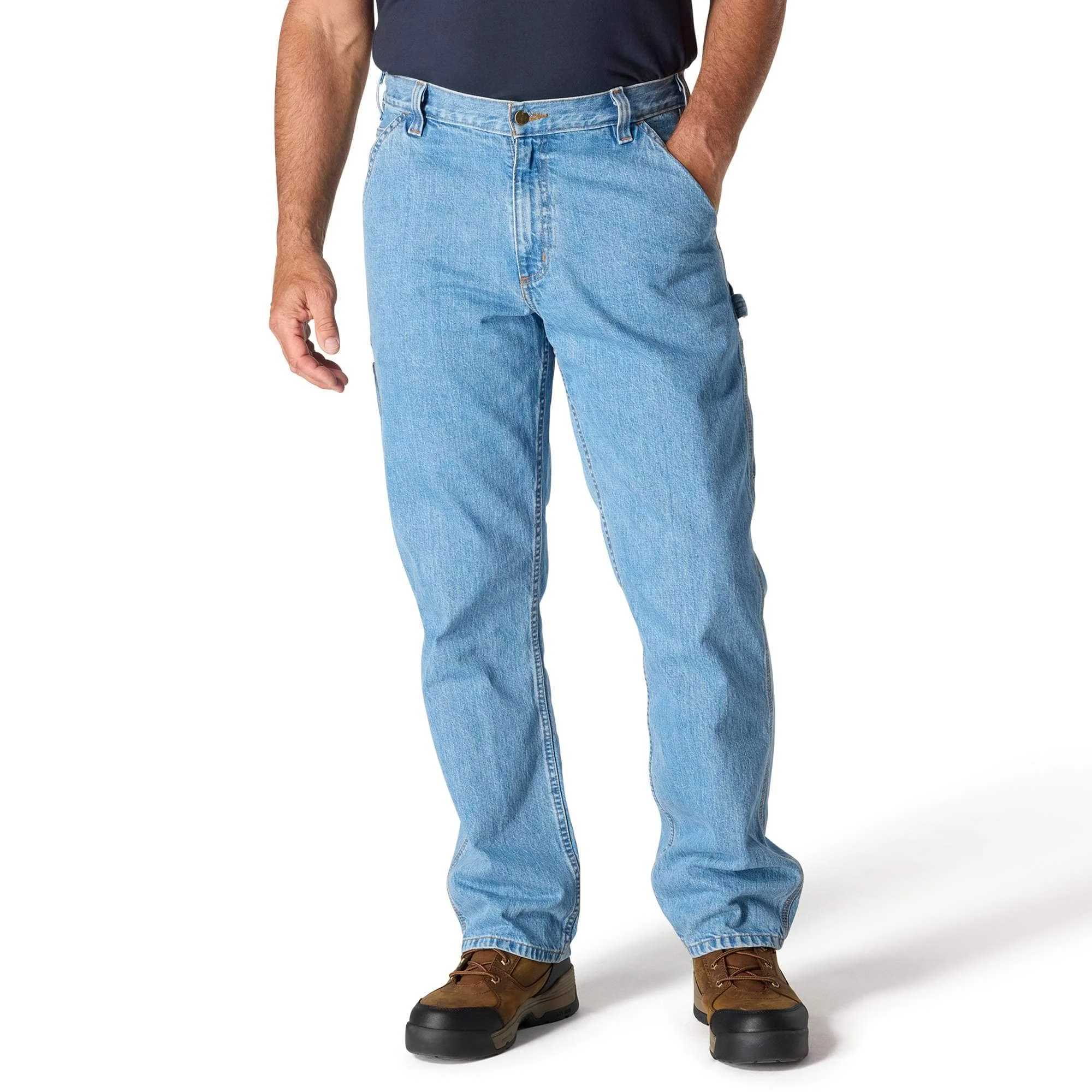 Loose Straight Denim Dungaree - 1