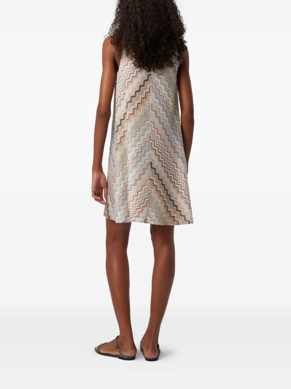 geometric-pattern mini dress - 3
