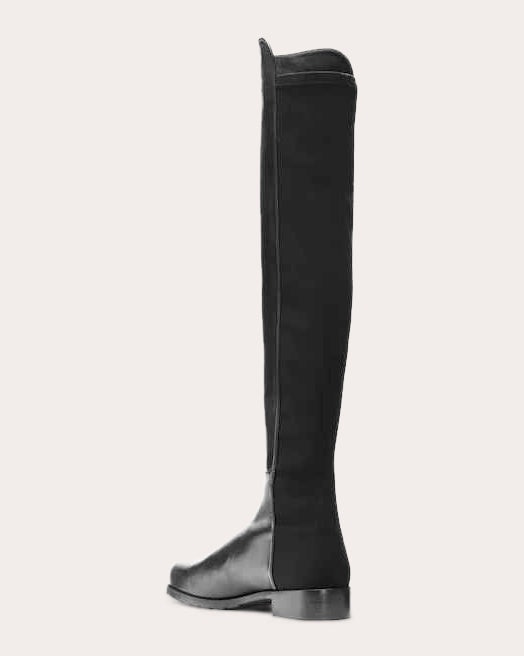 5050 Lift Leather and Stretch-Knit Over-the-Knee Boot - 3