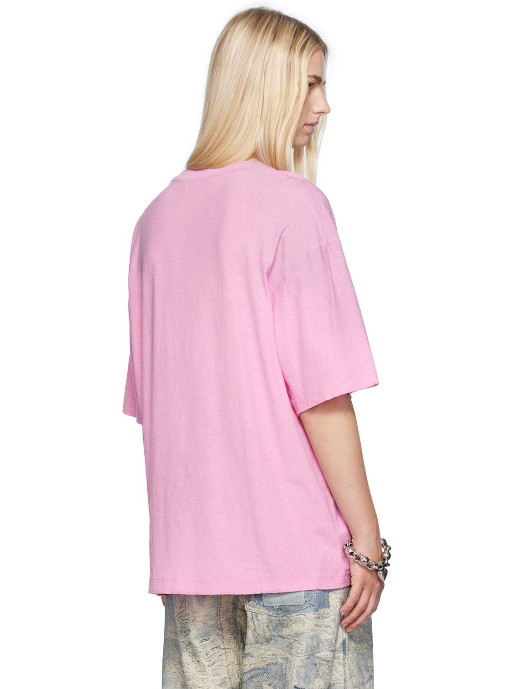 Pink Relaxed-Fit Long Sleeve T-Shirt - 3