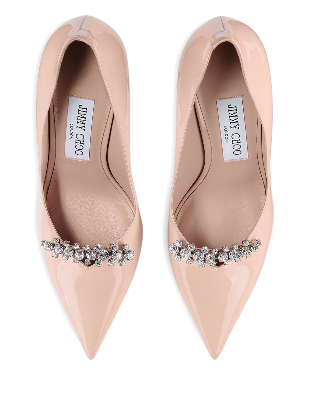 90mm Belinda patent-leather crystal-embellished pumps - 4