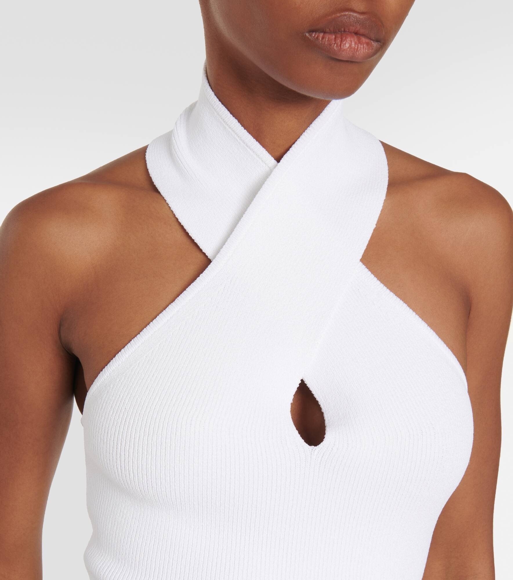 Ribbed-knit halterneck bodysuit - 5
