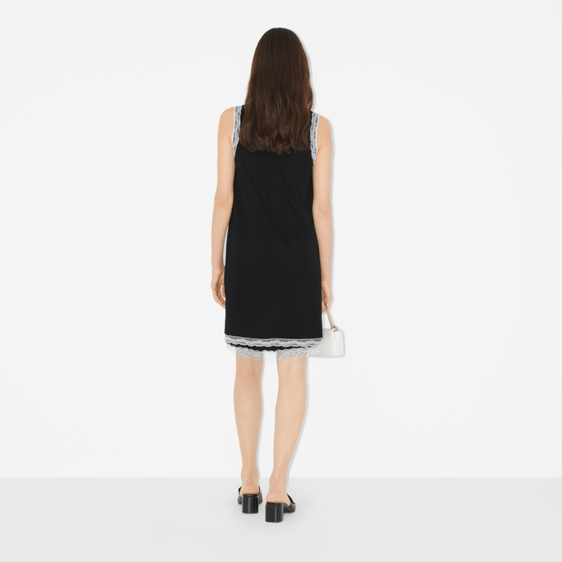 Sleeveless Lace Trim Mesh Dress 4