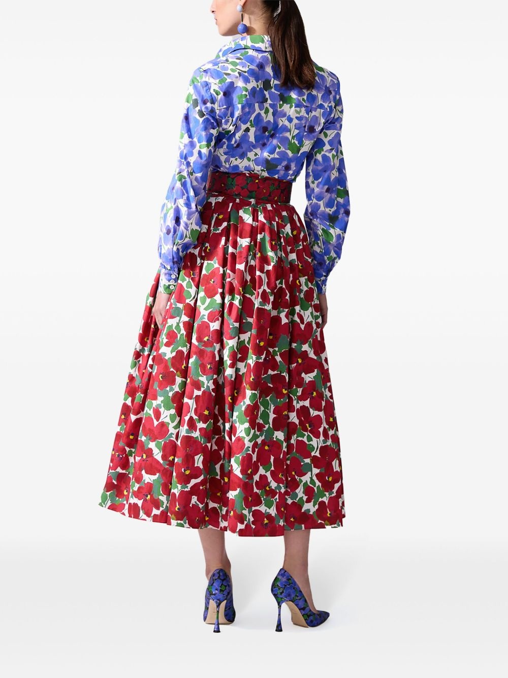 floral-print blouse - 3