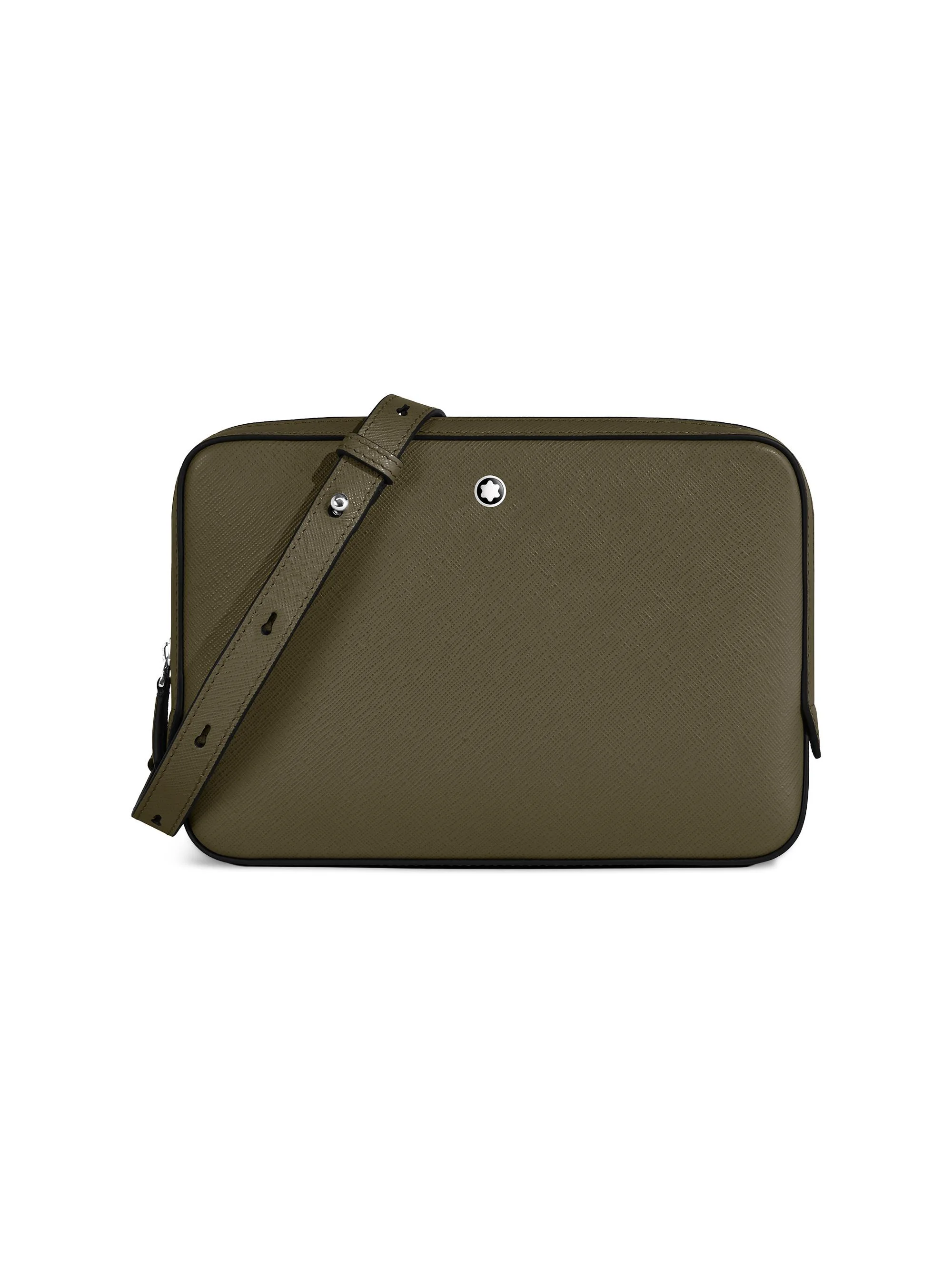 Men's Sartorial Leather Small Crossbody Bag - Green - 1