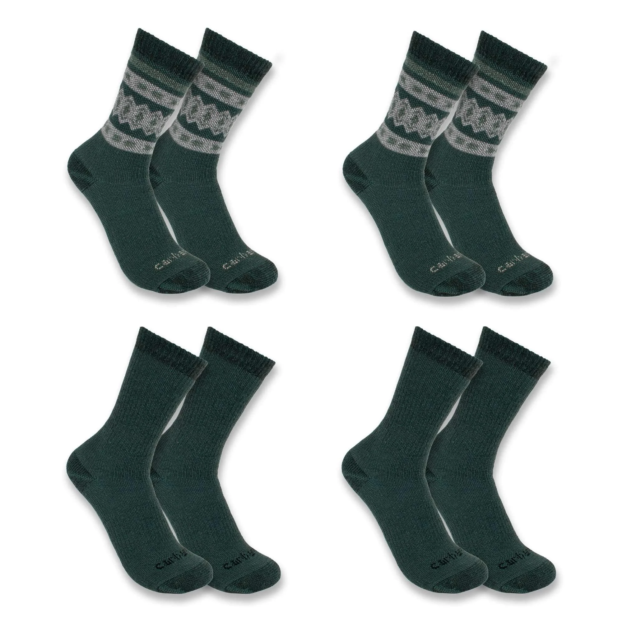 Women's Heavyweight Synthetic-Wool Blend Crew Sock 4-Pack - 1