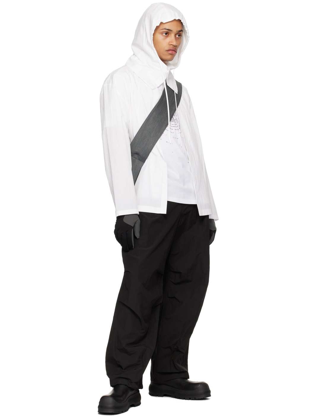 White Hooded Shirt - 5