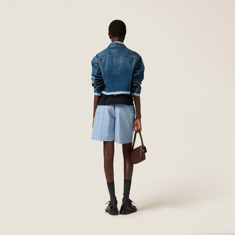 Checked poplin boxer shorts 3