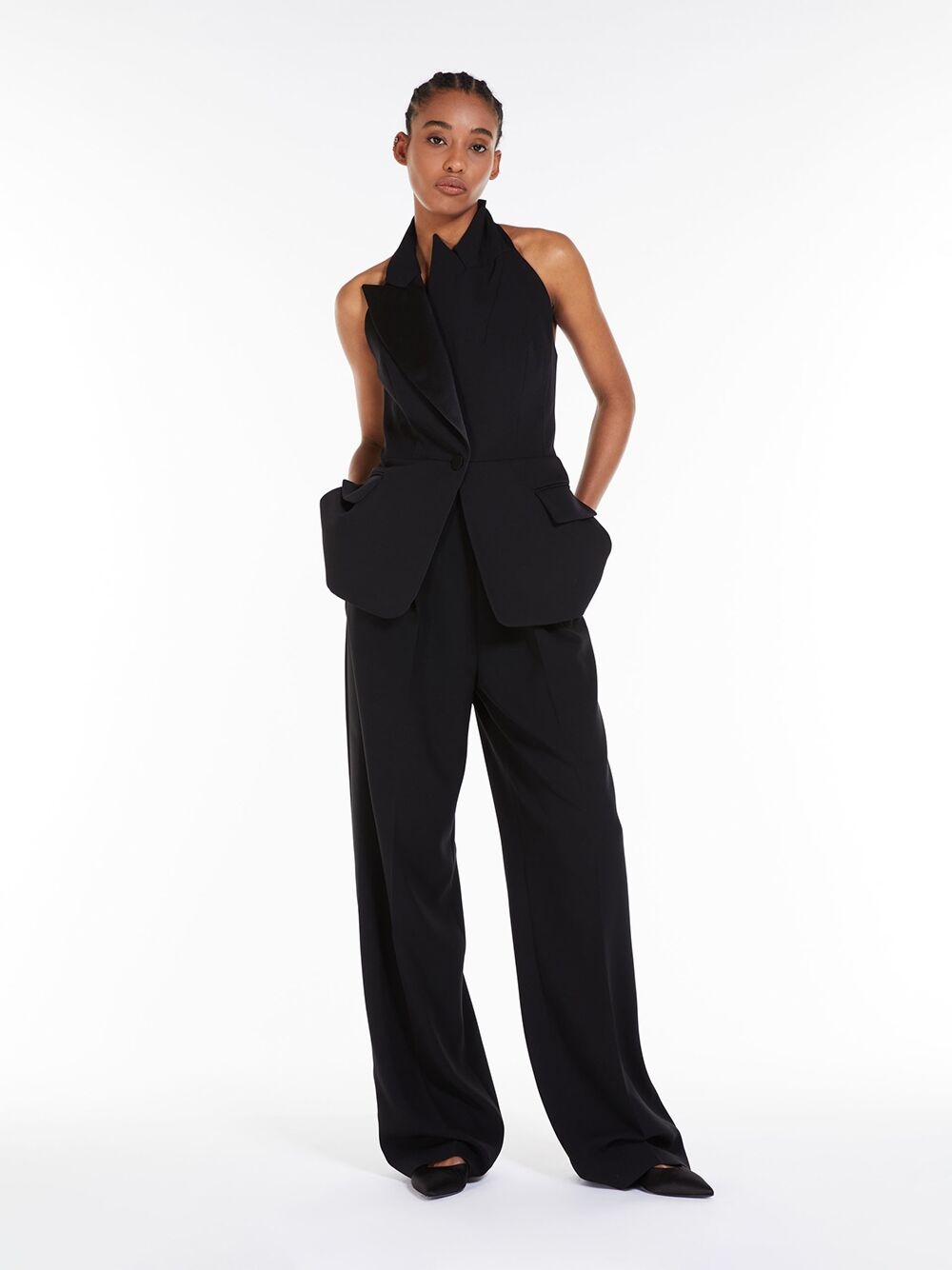 Max Mara ALETTA Wool tuxedo waistcoat | REVERSIBLE